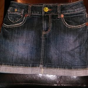 Girls Denim Mini Skirt
